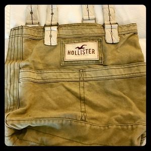 Hollister Khaki green canvas bag